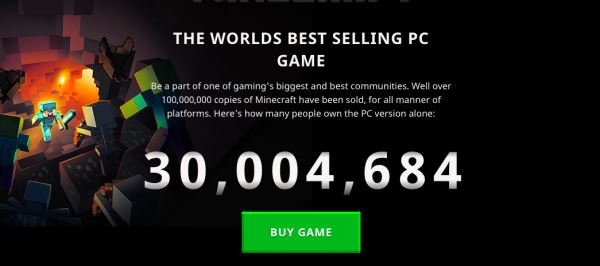 Продажи PC-версии Minecraft достигли 30 миллионов копий